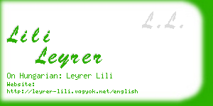 lili leyrer business card